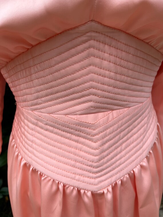 1970s Peachy Pink Hostess Dress | Deadstock Never Worn View 6