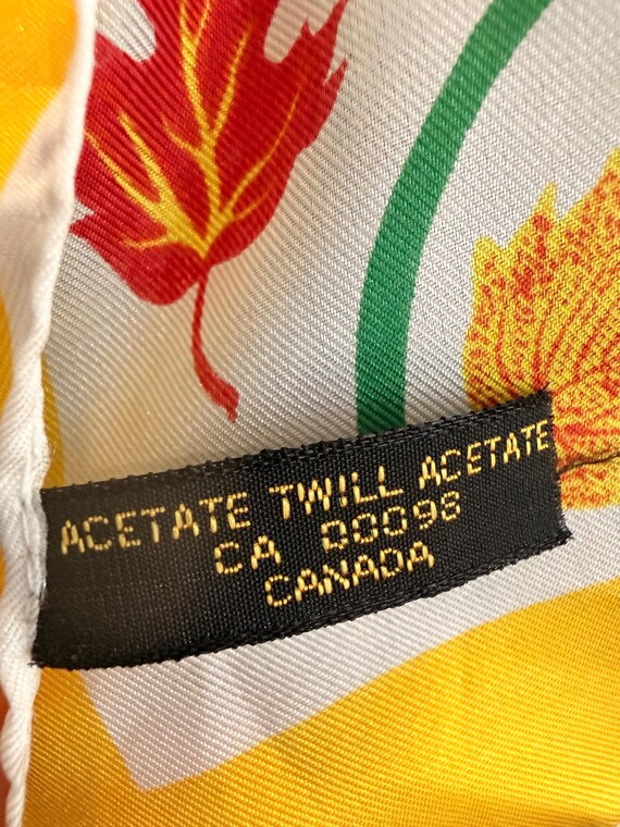 1960s Canada Souvenir Scarf | The Songbirds and Flower Emblems of Canada | Canadian Tourism View 2