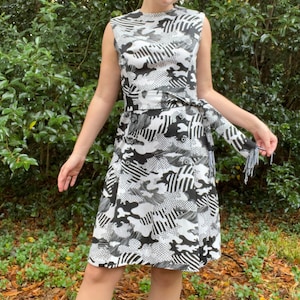 1960s Funky Zebra Print Dress by Lady Carol of New York