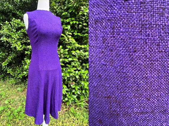 1960s Purple Mod Dress by Alison Ayres - image 1