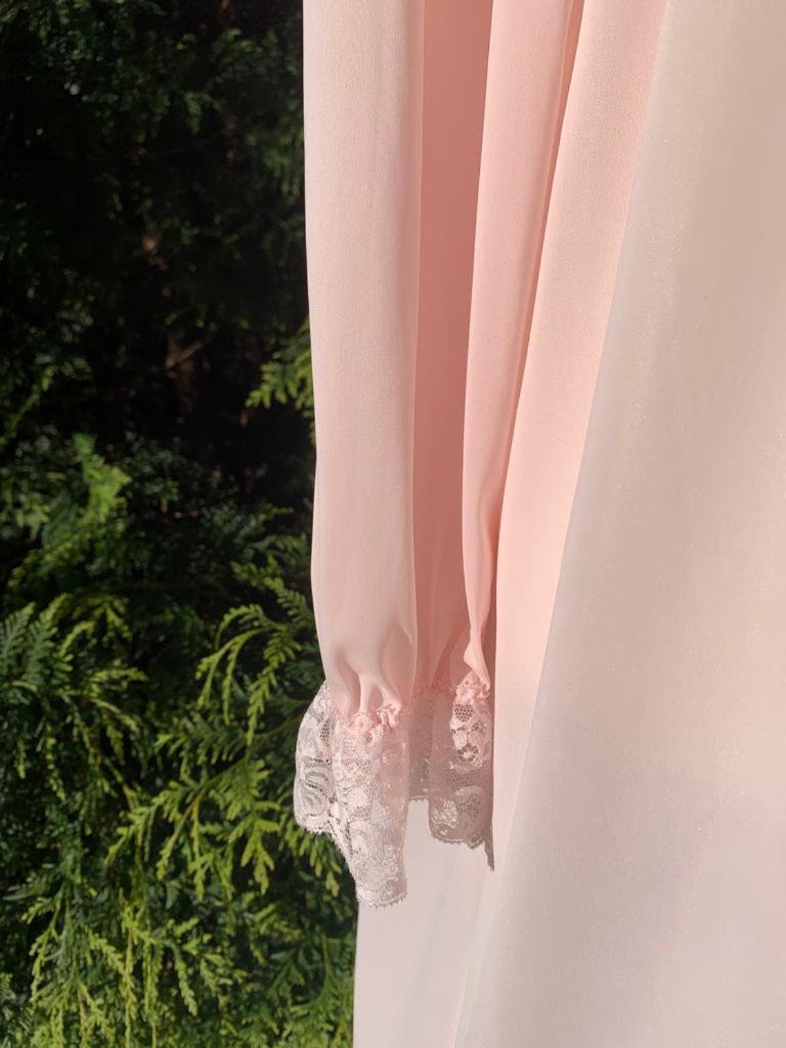 Vintage 1970s Ballet Pink Modest Night Gown by Shadowline Size S - Etsy