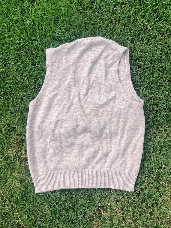 AS IS 1960s Oatmeal Sweater Vest | Archdale 100% … - image 3