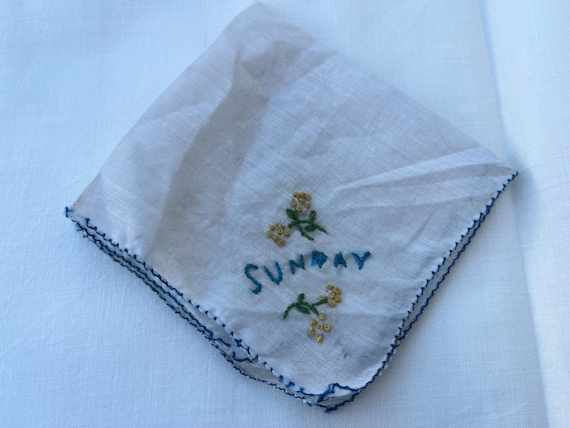小物 1900s Hand Embroidery Handkerchief Vintage Embroidered Handkerchiefs - Etsy
