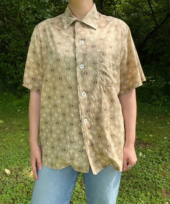 50s chandlen cotton shirt（How To Wear A Cuban Collar Shirt 