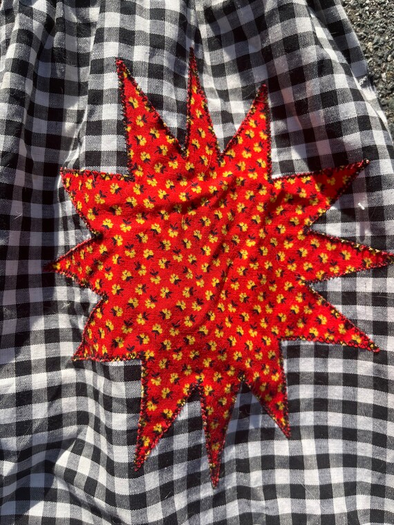 1960s Girls’ Skirt in Black and White Gingham with Pa… Gem