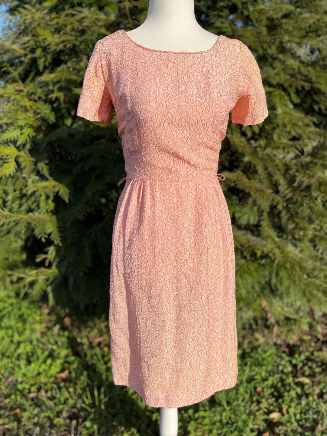 Vintage 1950s Shocking Pink Cocktail Dress