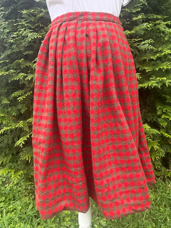 1950s Red Plaid Skirt by Donnis of Dallas - image 4