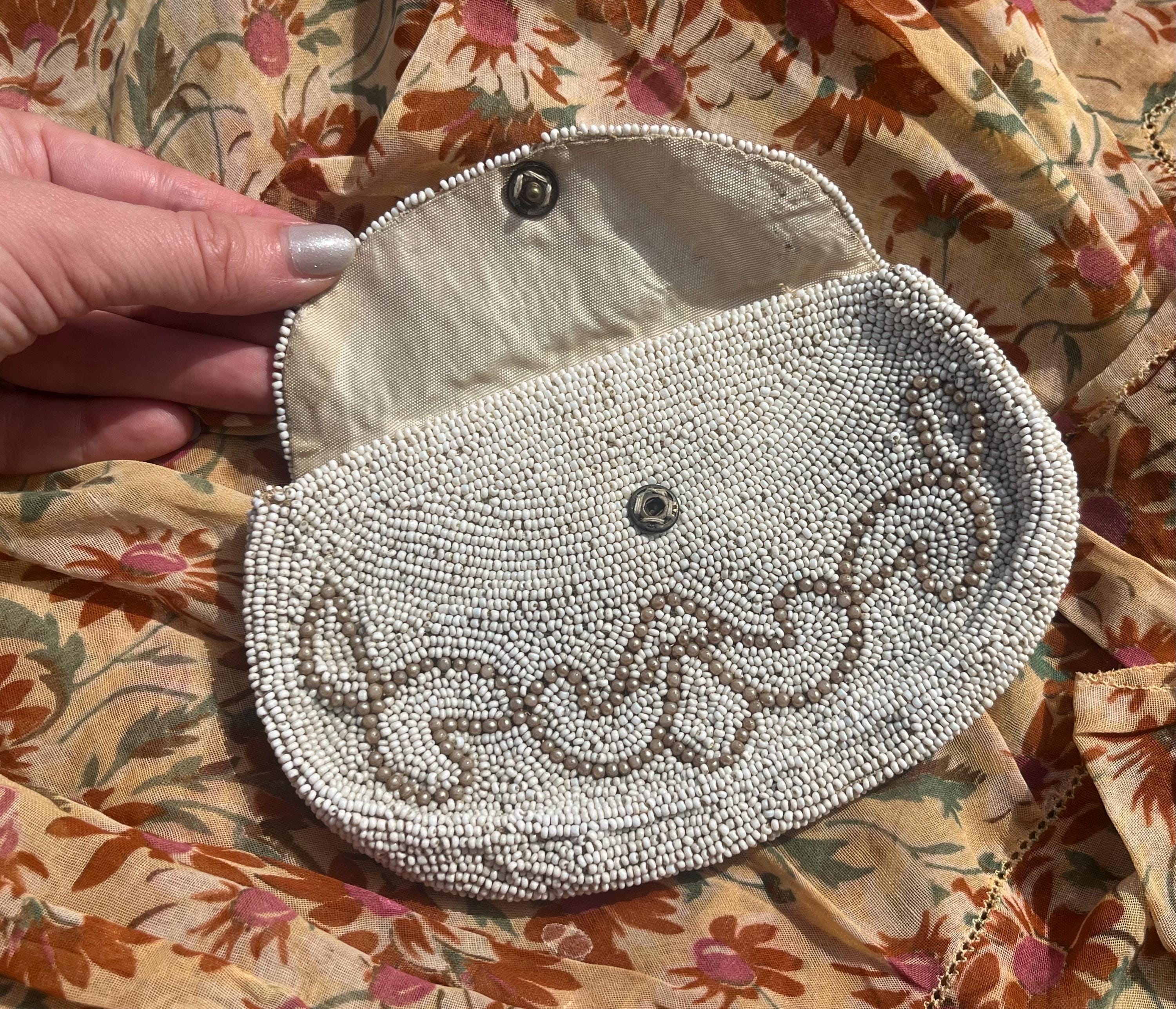 1930s Art Deco Microbead Clutch Evening Bag | Bridal Accessories | Made ...
