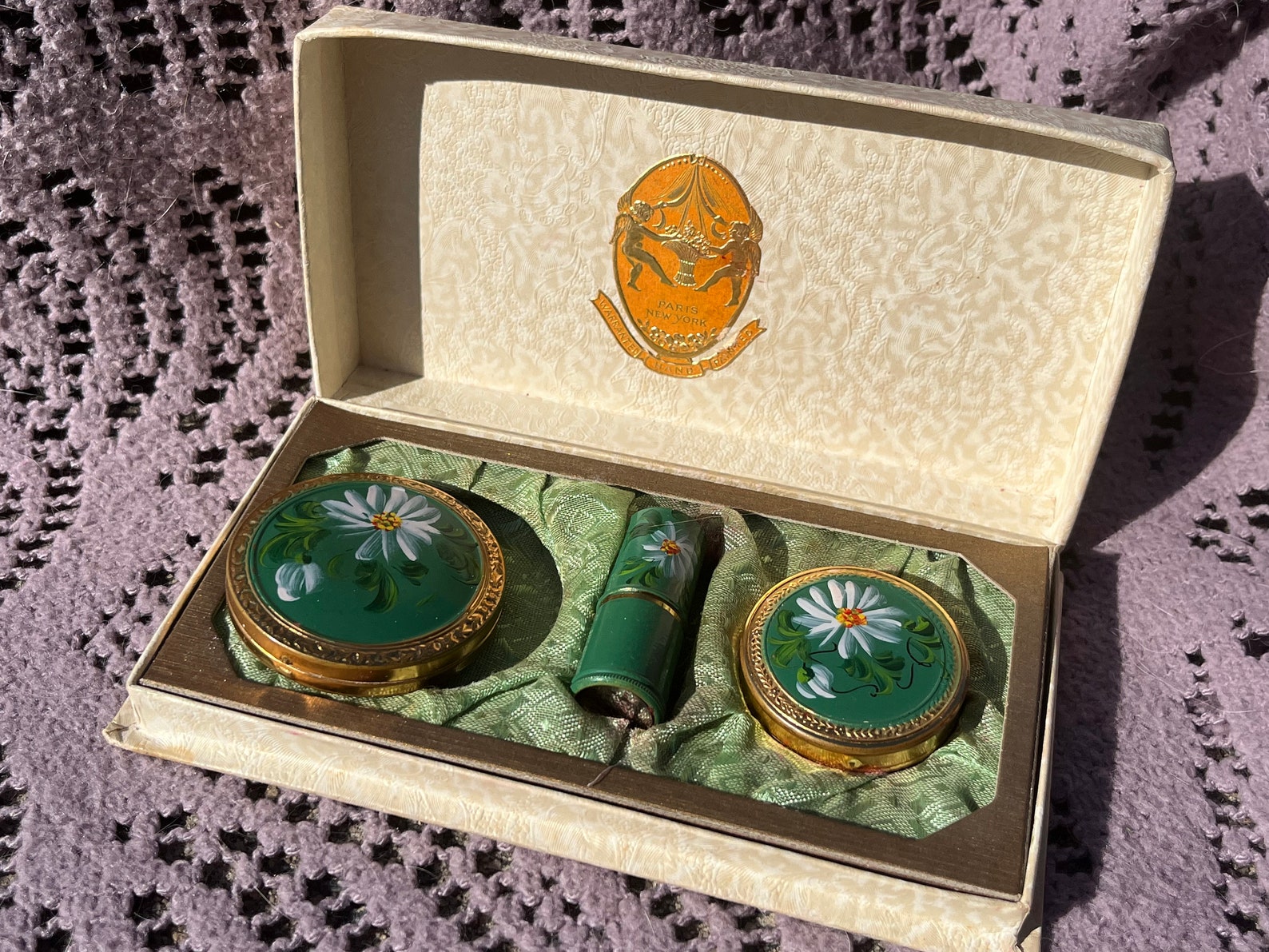 Antique 1920s Makeup Set by Reich-ash / Deere | Powder, Rouge / Blush ...
