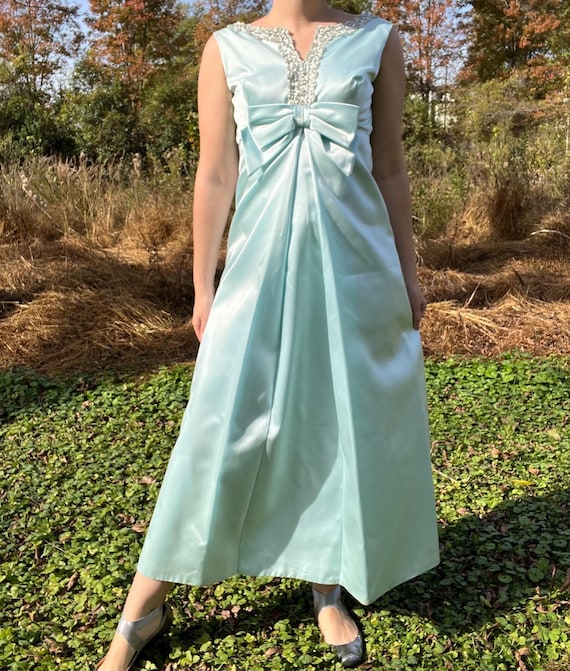 green emerald velvet dress Blue Toile Empire Waist Dress – The Mimi Boutique main image 0