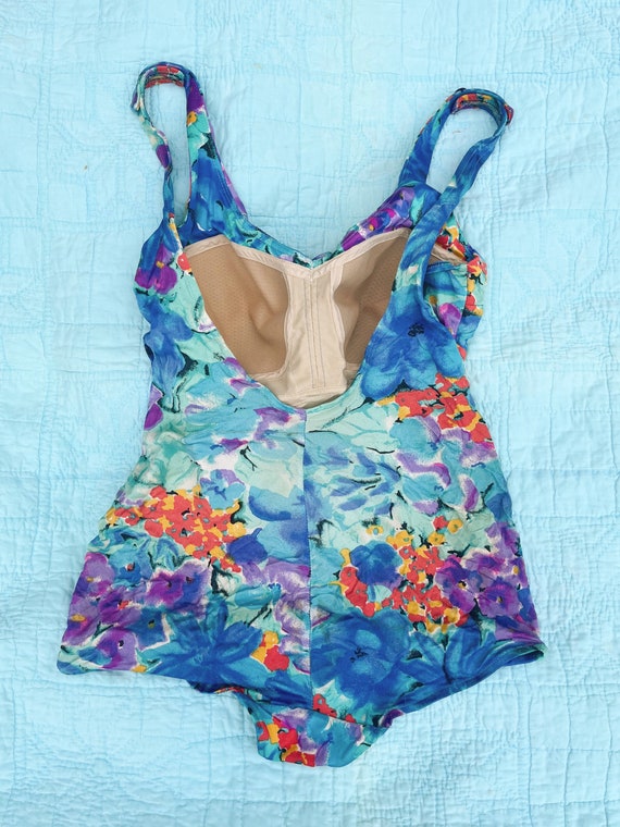 Maillot De Bain Une Pièce SPEEDO Imprimé Floral Bleu - Taille 12, Neuf Avec étiquettes
