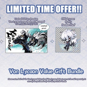 Von Lycaon Dakimakura Body pillow cover Zenless Zone Zero ZZZ Fan made merch Fan art Legit Furry pillow zzzero Gift Bundle