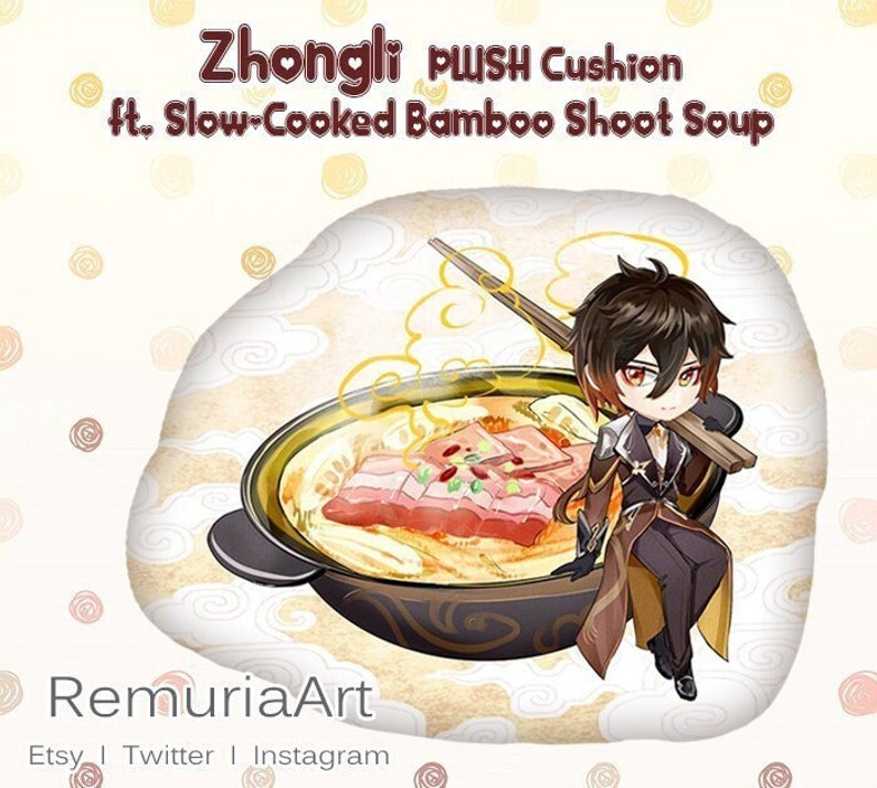 Zhongli Specialty Dish Food Plush Pillow Cushion Genshin | Etsy