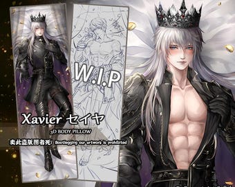 Xavier Fallen Crown och Lumiere Kroppskudde Dakimakura Kärlek och Rymden Fan art Fan-tillverkat örngott Legit Anime LADS fanmerchandise