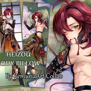 Shikanoin Heizou Body PiIllow Cover Genshin Impact Dakimakura male daki