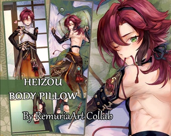 Shikanoin Heizou Body PiIllow Cover Genshin Impact Dakimakura male daki