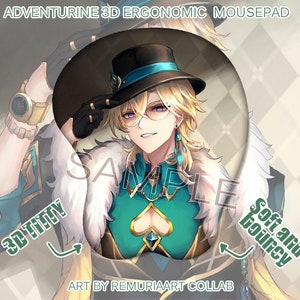 Aventurine Oppai Mousepad Ergonomic 3D Male Anime Honkai Star Rail