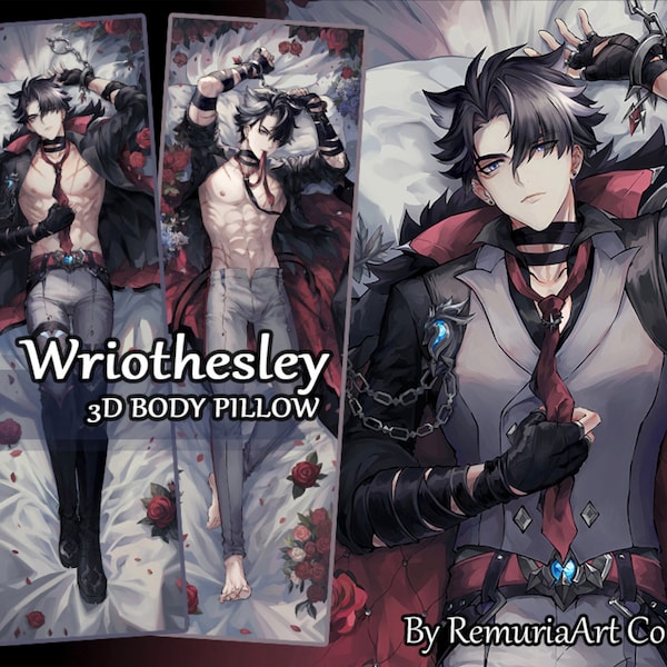 Wriothesley Body Pillow Genshin Impact Male Daki 2 Way Tricot 3D Chest Fan Made- High Quality