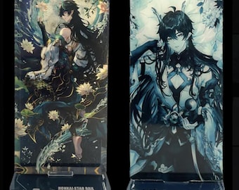 Suporte de acrílico Imbibitor Lunae Quick Sand Danheng Honkai: Star Rail HSR Fan art produto oficial anime Suporte de acrílico grande de dupla face
