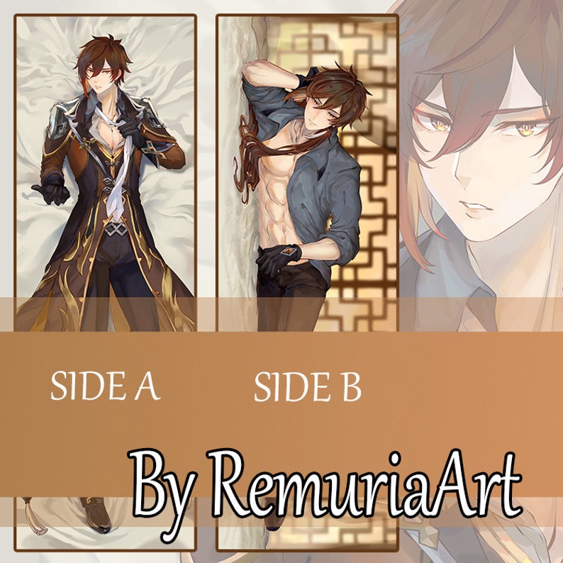 ZHONGLI Body Pillow Cover Genshin Impact Fan Art NSFW Etsy