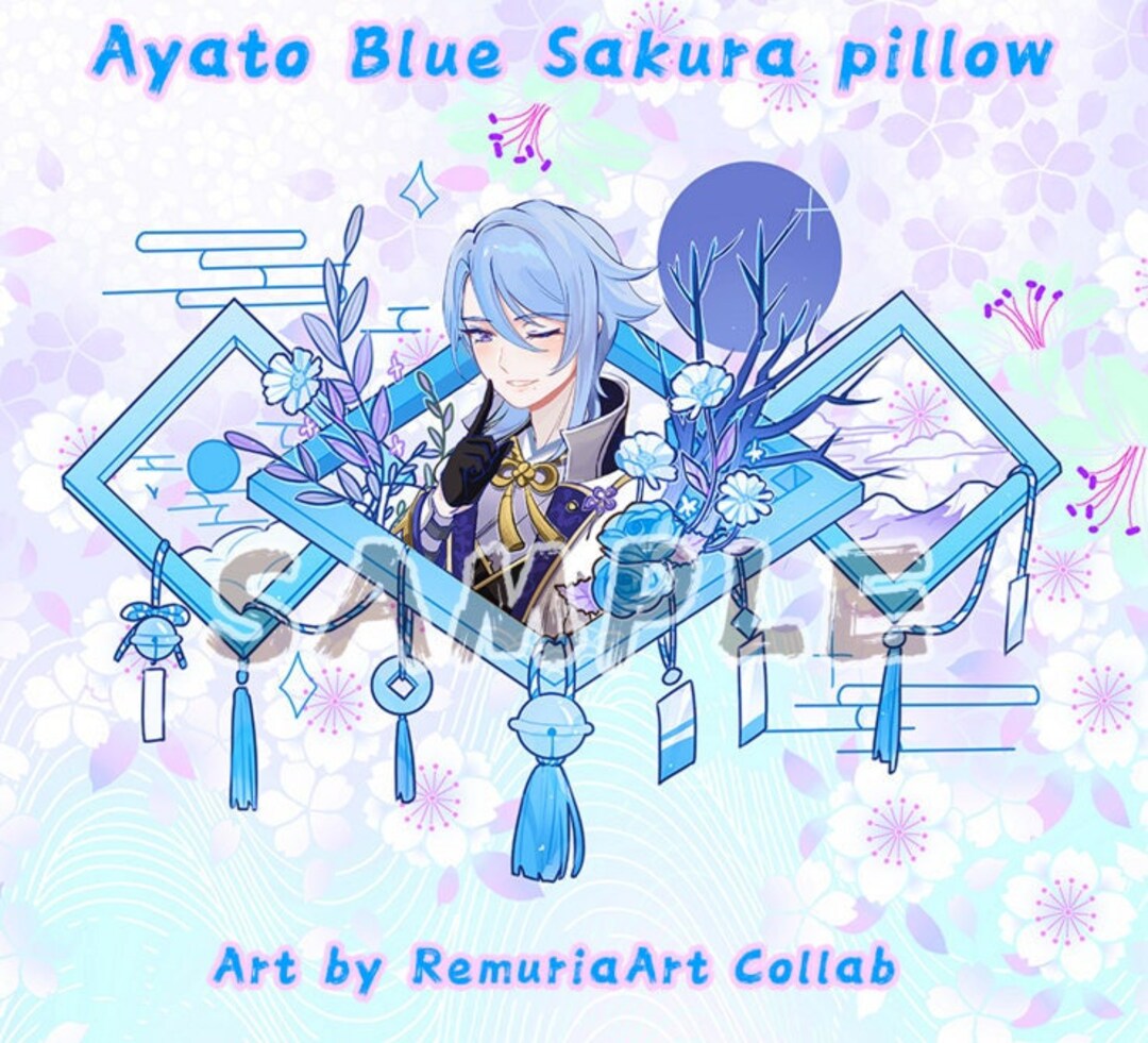 Dream of Ayato Pillowcase Genshin Impact Smooth & Soft Husbando Cushion