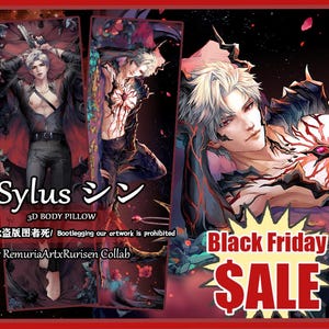 Sylus Body pillow Abysm Sovereign Dragon Sylus Dakimakura Love and Deep Space Fan art Fan made pillow case Legit Anime  fan merch