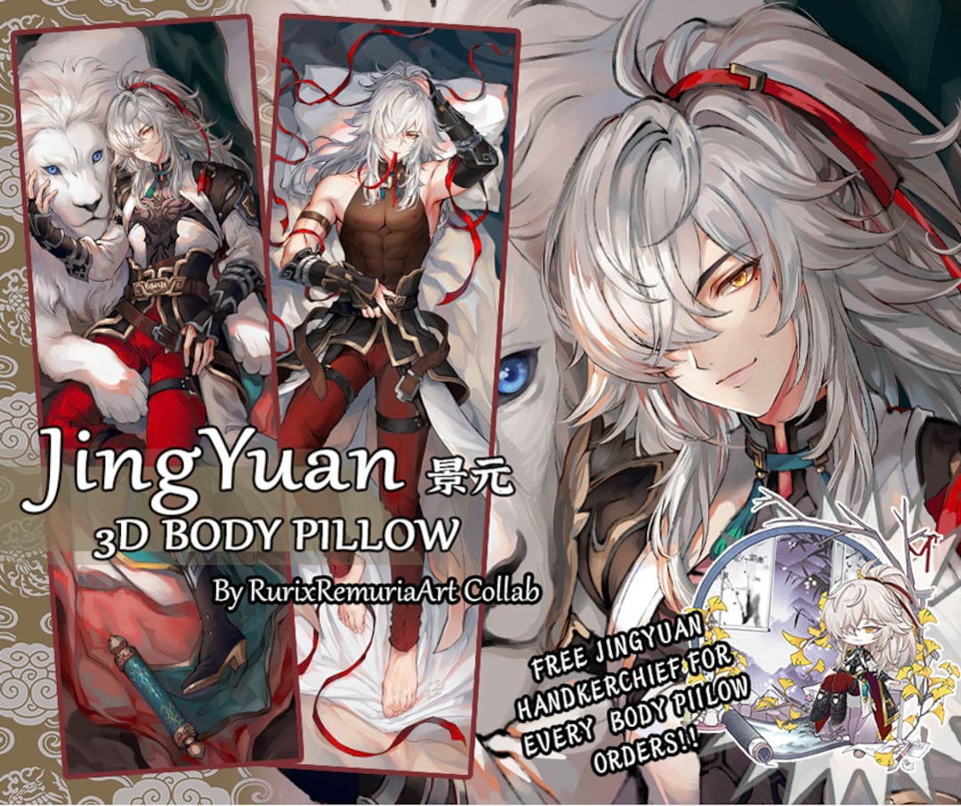 Jing Yuan Body Pillow Honkai Star Rail HSR Male Daki 2 Way Tricot 3D Chest  Fan Art Made - Etsy Norway