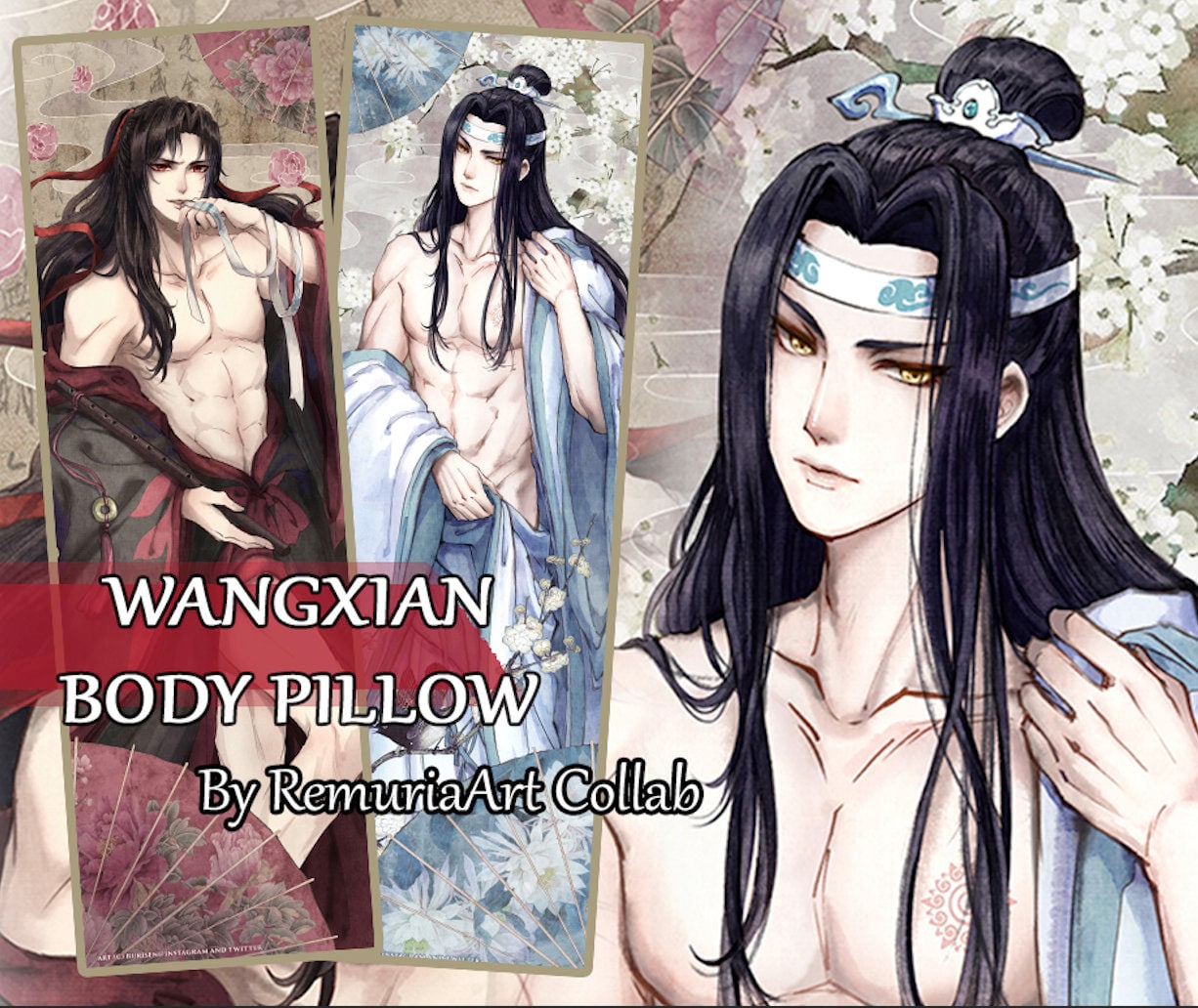 Fan art MDZS Mo Dao Zu Shi Body fait oreiller Dakimakura Wei ying Wei Wu Xuan lan wang ji Mxtx fan merch Danmei BL art