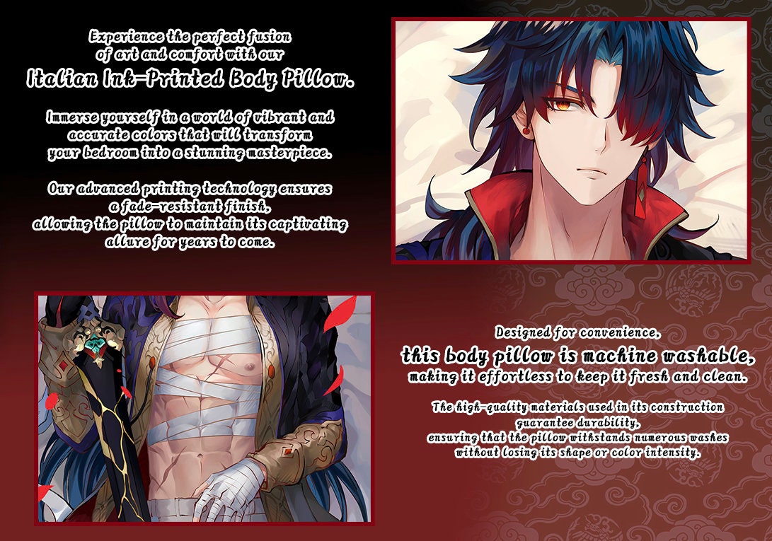 Blade Body Pillow Honkai Star Rail HSR Male Daki 2 Way Tricot 3D Chest Fan  Art Made - Etsy