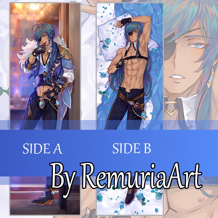 Kaeya Body Pillow Cover Genshin Impact Fanmade Dakimakura Male Etsy
