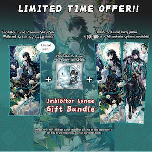 Imbibitor Lunae/ Dan Heng Body Pillow Limited Time Gift Bundle - Honkai Star Rail HSR Male Daki  3D Chest Fan Made- High Quality
