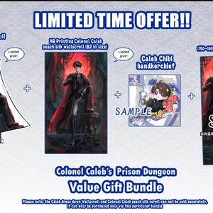 Caleb Body pillow  Caleb Dakimakura Love and Deep Space Fan art Gift Bundle