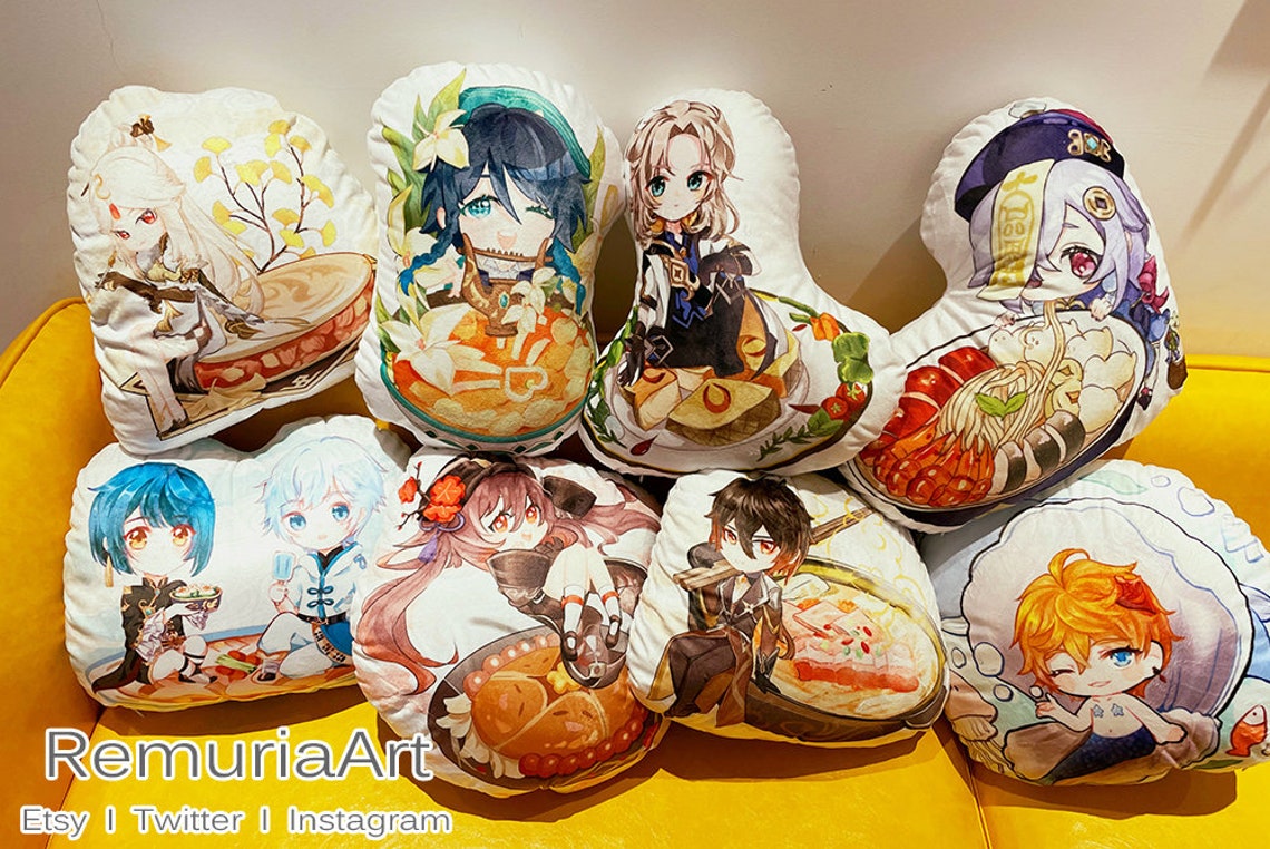 Hu Tao Specialty Dish Food Plush Pillow Cushion Genshin