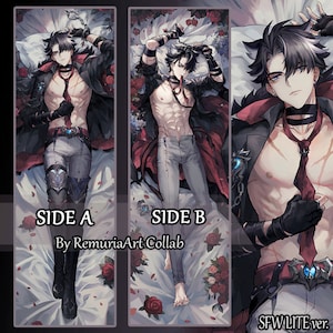 Wriothesley Body Pillow Genshin Impact Male Daki 2 Way Tricot 3D Chest Fan Made High Quality image 3