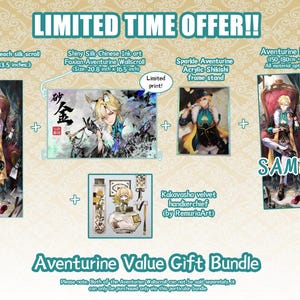 Aventurine Body Pillow Limited Time Gift Bundle - Star Rail Male Daki  3D Chest Fan Made- High Quality