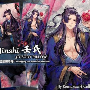 Jinshi-Sama 4k Ultra High-Res Dakimakura/Cuscino per il corpo Federa per cuscino anime per ragazzi, fan art di manga e harem imperiale cinese