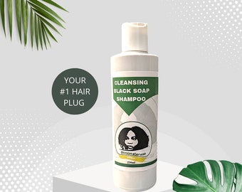 African Black soap shampoo, Black Soap Shampoo, Handmade Shampoo, Hair Cleanser,