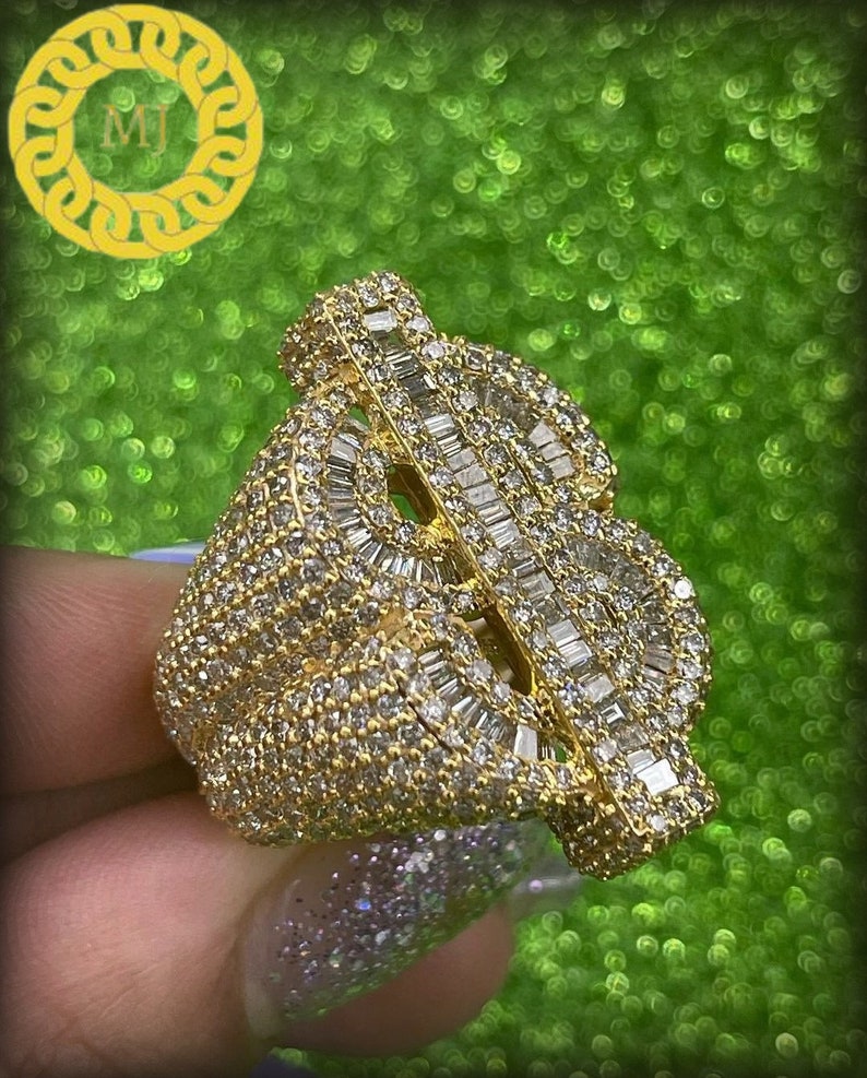 Anillo Dólar Dorado Ajustable – Accesorio De Gánster Para Disfraces Y Carnaval