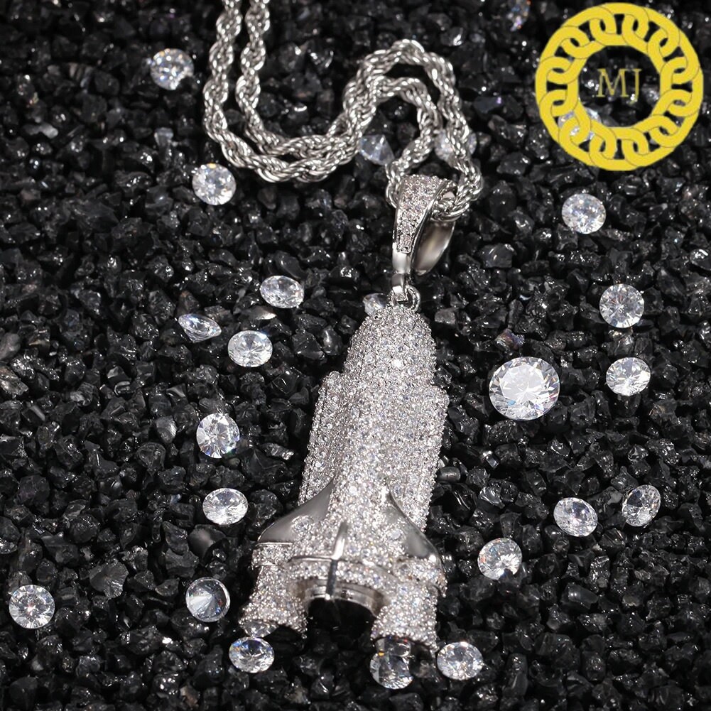 Iced out sale astronaut pendant