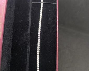 VVS1 Moissanite Diamond double raw Bracelet 925 Silver Hip Hop Men Prong tennis Bracelet Moissanite Iced out 3.5MM ,Best Gift For Him & Her