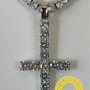 Upside down cross 2024 chain iced out