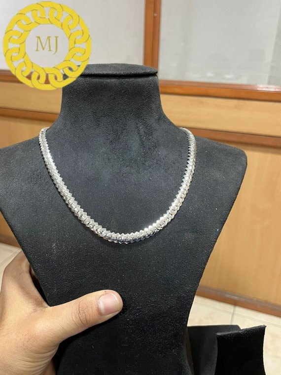 8 mm キューバンリンクチェーン メンズ ヘビーソリッド 925