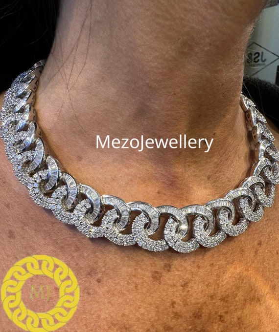 モアサナイト22mmキューバンチェーン iiiiii