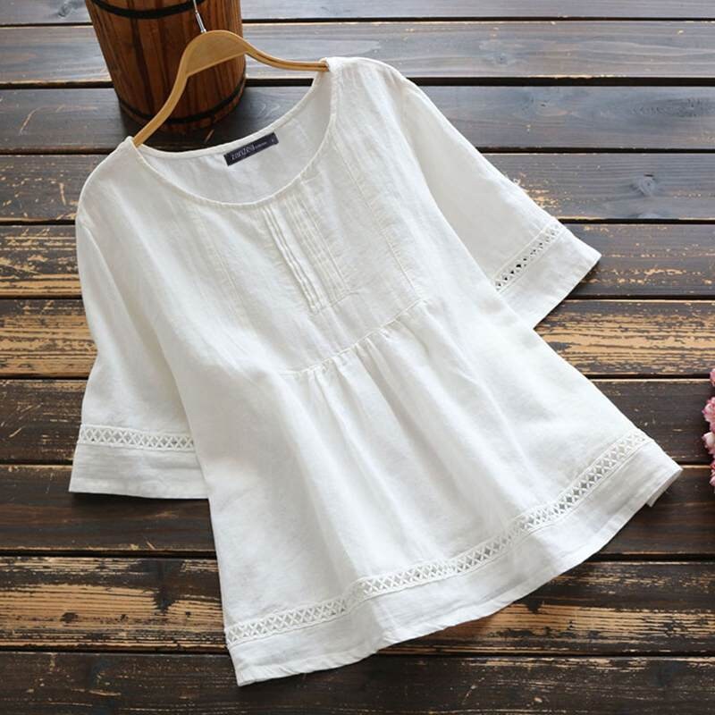 Classic Linen V-neck Shirt Women Summer and Spring Ladies - Etsy