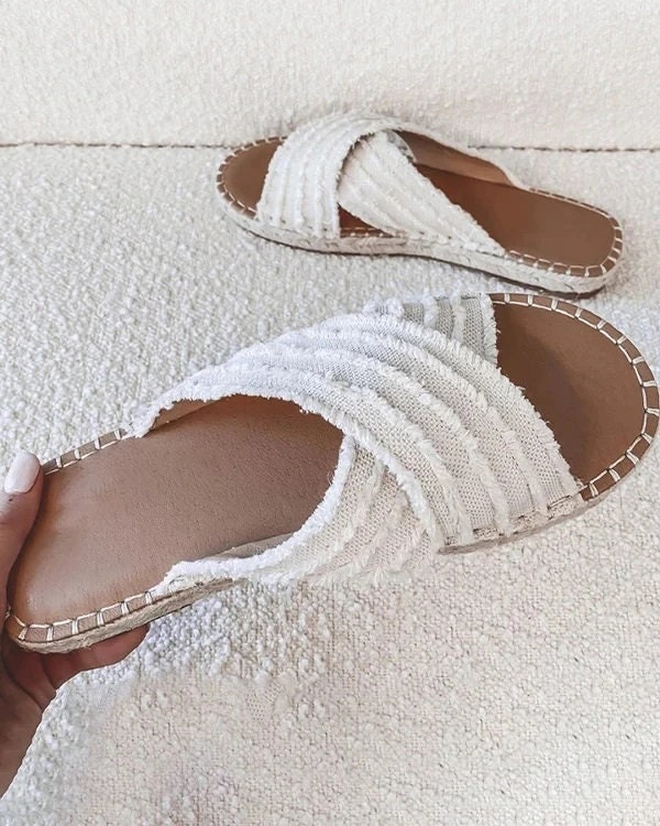 Women Boho Slippers Handmade Greek Slippers Artisanal Ladies - Etsy