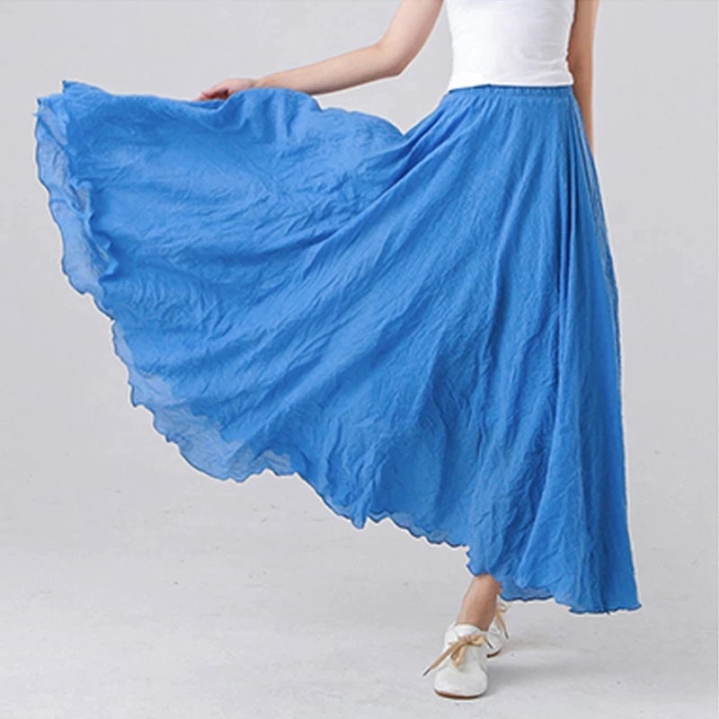 Women's Linen Long Skirt Vintage Skirt Linen Skirt Etsy