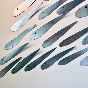 Metall Fisch Wandkunst, Geschenk zum 8. Jahrestag, Geschenk zum Schwiegervater, Geschenk zum 3. Jahrestag, Metallfisch Skulptur, Salzwasserfisch, Fisch Kunstwerk