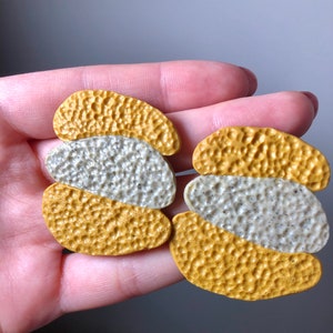 Textured Polymer Clay Earrings