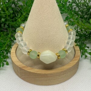 Vintage and Clear Glass Bracelet