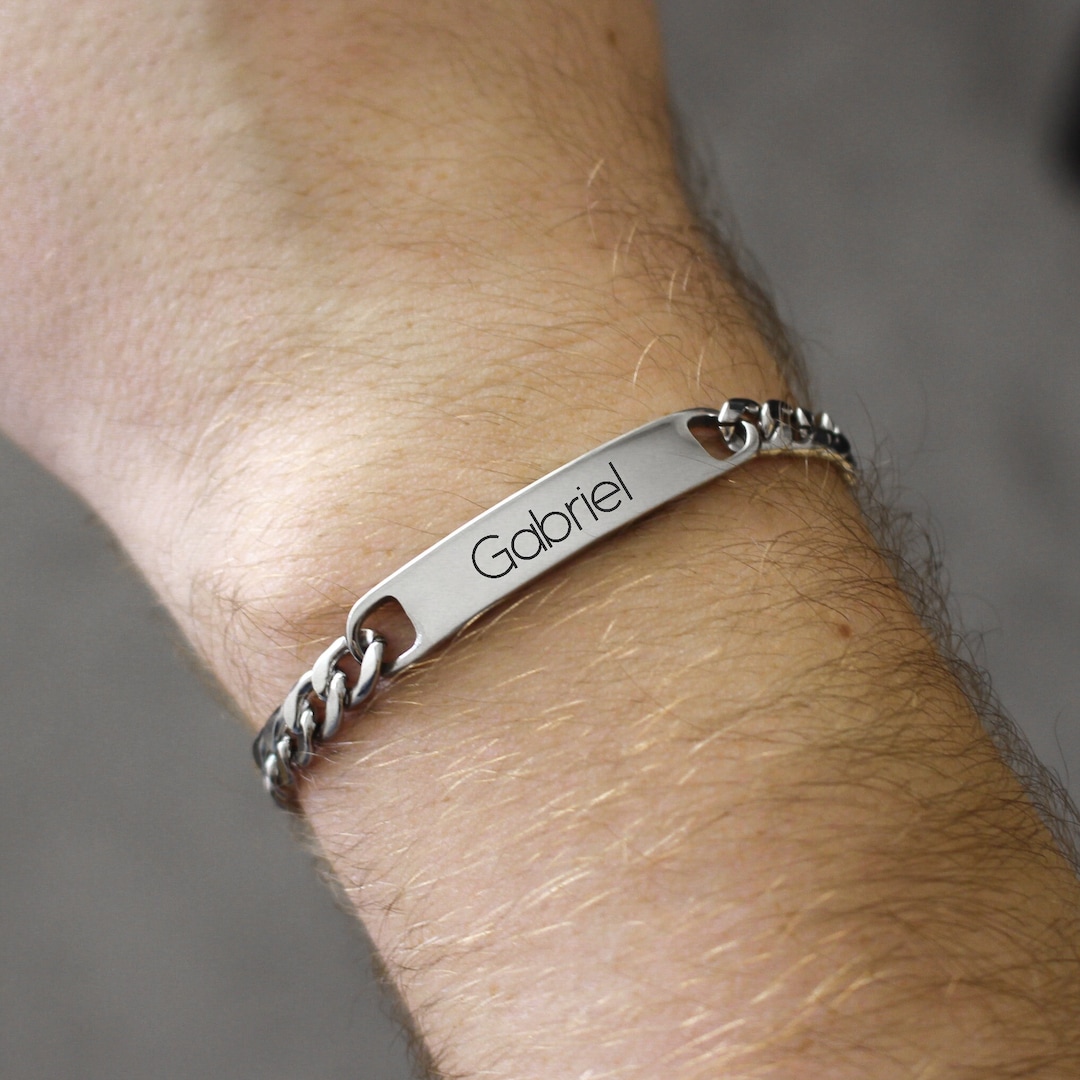 Le Duo bracelets gourmettes pour couple personnalisables avec gravure – L'or Didon Le Duo bracelets gourmettes pour couple personnalisables avec gravure – L'or Didon